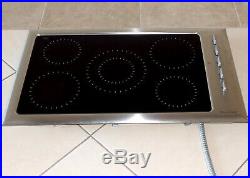 Fisher & Paykel 36 Model Ce901 Electric Cooktop Black With Stainless Trim