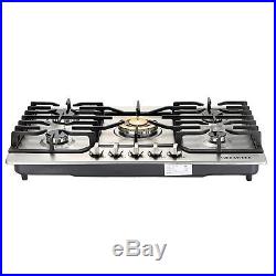 For Cook Top Stove 30 Stainless Steel 5 Burner Gas Cooktop NG/ LPG Conversion