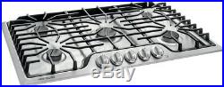 Frigidaire 36 Stainless Steel 5-Sealed Burner Cast Iron Gas Cooktop FFGC3626SS