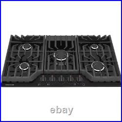 Frigidaire 36-in 5 Burners Black Gas Cooktop