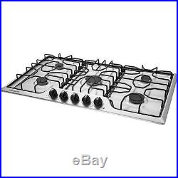 Frigidaire FFGC3612TS 36 Inch Stainless Steel 5 Burner Gas Cooktop