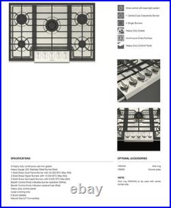 Fulgor Milano F6PGK305S2 30 Sofia Pro Gas Cooktop 5 Brass Burner Italy Free S&H