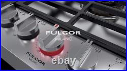 Fulgor Milano F6PGK305S2 30 Sofia Pro Gas Cooktop 5 Brass Burner Italy Free S&H