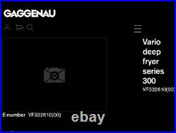 GAGGENAU 15DEEP FRYER #VF332610 VARIO 300 SERIES FOR HOMEorWORK, see pics/desc