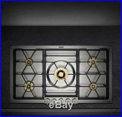 GAGGENAU VG295114CA 36 Gas Cooktop with 5 Sealed Brass Burners