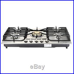 GAS cook Stoves Top 30 Stainless Steel Gold Built-in 5 Burner NG/LPG Conversion