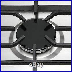 GAS cook Stoves Top 30 Stainless Steel Gold Built-in 5 Burner NG/LPG Conversion