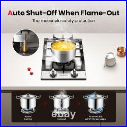 GASLAND 2 Burners Gas Cooktop 12 Inch GH30SF Drop-in Propane Stove Top LPG/NG