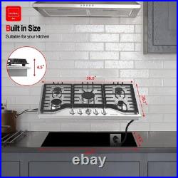 GASLAND 36 inch Gas Cooktop, 5 Italy SABAF Burners Gas Stovetop, Cord Plug, 41,3 GASLAND 36 inch Gas Cooktop, 5 Italy SABAF Burners Gas Stovetop, Cord Plug, 41,3