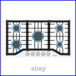 GASLAND Chef 36 Inch Gas Cooktop 5 Burner Stainless Steel Gas Cooktop