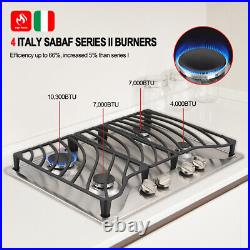 GASLAND Chef GH1304SF 4 Italy Sabaf Burner Gas Stovetop, 30'' Gas Range Cooktop