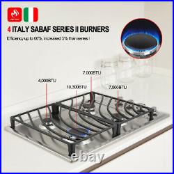 GASLAND Chef GH1304SS 4 Italy Sabaf Burner Gas Stovetop, 30''Built-in Gas Cooktop