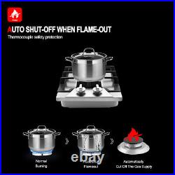 GASLAND Chef PRO GH2122SF 2 Burner Gas Stovetop, 12'' NG/LPG Convertible Cooktop