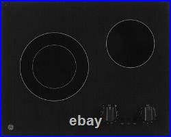 GE 2 Burner 21 Inch Electric Radiant Glass Cooktop (Black) JP3021DPBB
