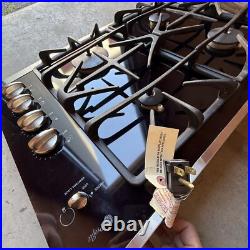 GE 30 Inch Gas Cooktop with 4 Sealed Burners, Continuous Grates JGP900SEKSS