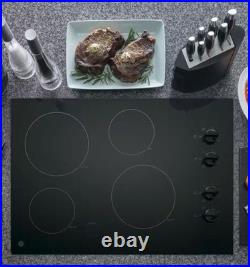 GE 30 Radiant Electric Cooktop Black 4 Burner with 2 Power Boil Burners