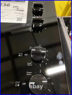 GE 30 Radiant Electric Cooktop Black 4 Burner with 2 Power Boil Burners