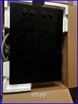 GE 30 Radiant Electric Cooktop Black 4 Burner with 2 Power Boil Burners