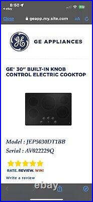 GE 30-in 5 Burners Smooth Surface (Radiant) Stainless Steel Electric Cooktop