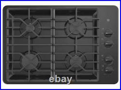 GE 30 in. Gas Cooktop in Black 4 Burners Including Power Burners JGP3030DLBB