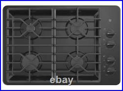 GE 30 in. Gas Cooktop in Black 4 Burners Including Power Burners JGP3030DLBB