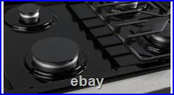 GE 30 in. Gas Cooktop in Black 4 Burners Including Power Burners JGP3030DLBB