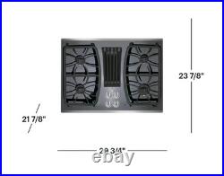 GE 30 inch Gas Downdraft Cooktop with 4 Burners PGP9830SRSS