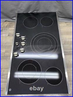 GE 36in. Radiant Electric Cooktop in Stainless Steel with 5 Elements-JEP5036STSS