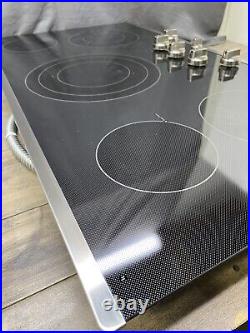 GE 36in. Radiant Electric Cooktop in Stainless Steel with 5 Elements-JEP5036STSS