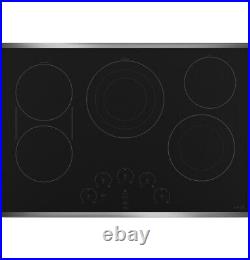 GE Cafe CEP90302NSS 30 Black Touch Control Electric Cooktop with Stainless Frame