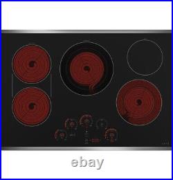 GE Cafe CEP90302NSS 30 Black Touch Control Electric Cooktop with Stainless Frame