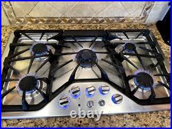 GE CaféT Series 36 Built-In Stainless Steel Gas Cooktop, Model No CGP650SET3SS