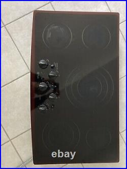 GE J P970B0K2BB 36 Black 5 Element Electric Cooktop GREAT CONDITION
