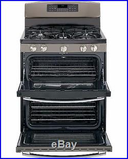 GE JGB850EEFES 30 Slate Freestanding Double Oven 5 Burner Gas Range NEW DEAL