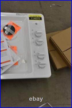 GE JGP3530DLWW 30 White Natural Gas 4 Burner Cooktop NOB #114070 BP SALE