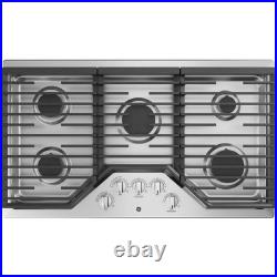 GE JGP5036SLSS 36 Built-In Gas Cooktop with 5 Sealed Burners Stainless Steel