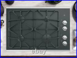 GE JGP5530SLSS 30 Black 4 Burner Gas Cooktop with Stainless Steel Trim Open Box