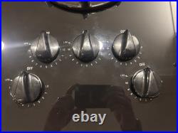 GE JGP636BE1BB 36 5-Burner Gas Cooktop Black Glass Never Installed Ignitor Work GE JGP636BE1BB 36 5-Burner Gas Cooktop Black Glass Never Installed Ignitor Work