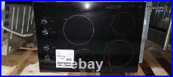 GE JP3030DJBB 30 Inch Smoothtop Electric Cooktop with 4 Radiant Elements, Knob
