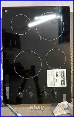 GE JP3030DJBB 30 Inch Smoothtop Electric Cooktop with 4 Radiant Elements, Knob C
