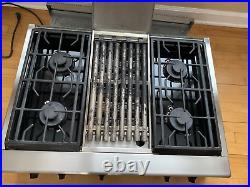 GE Monogram 36 Stainless Commercial Gas Cooktop Pro-Style & Grill ZGU36N4RD1SS