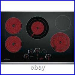 GE Monogram ZEU30RSJSS 30 5 Element Black Electric Cooktop with Stainless Frame