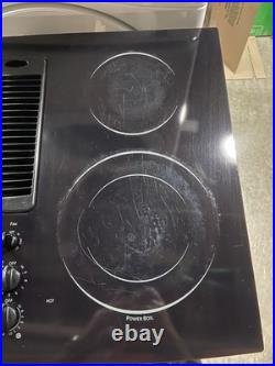 GE Profile 30 Black Glass Downdraft Cooktop Stovetop Electric 4 Burners