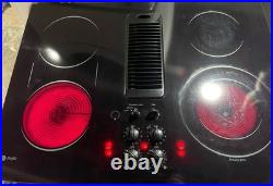 GE Profile 30 Black Glass Downdraft Cooktop Stovetop Electric 4 Burners