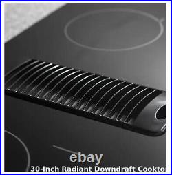 GE Profile 30 Built-In Downdraft Electric Cooktop 4 Burners Stainless