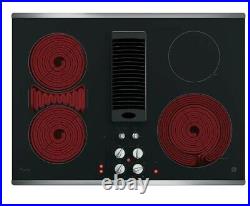 GE Profile 30 Built-In Downdraft Electric Cooktop 4 Burners Stainless