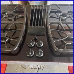 GE Profile 30 Gas Cooktop Black Glass Downdraft With 4 Burner JGP989BC4BB