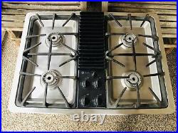 GE Profile 30 Gas Cooktop With Downdraft Vent (Model JGP990SEL1SS) Stainless