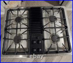 GE Profile 30 Gas Downdraft Modular Cooktop Stainless Steel Black JGP990SELSS