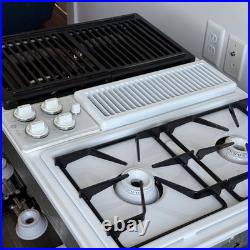 GE Profile 30 Modular Gas Cooktop built Downdraft JGP389WEV3WW Tested
